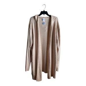 Northern Angel Women’s Size 1X Beige Hooded Cardigan